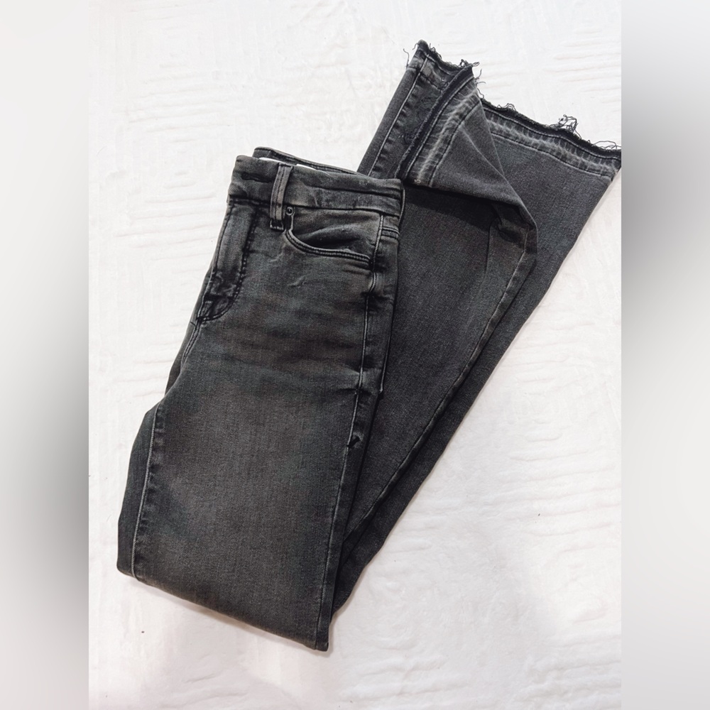 Good American Charcoal Flare Jeans
